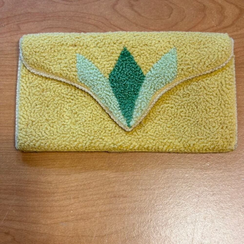 Vintage wallet Bradley Knit Wear wool art deco
